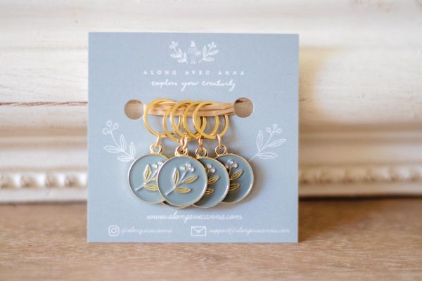 Stitch markers Along avec Anna (blue)