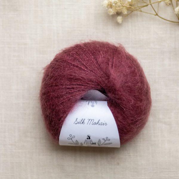 SILK MOHAIR - Grenat